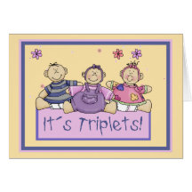 It´s Triplets Greeting Card