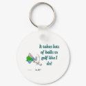 It takes a lot of balls to golf like I do keychains by Tamathaa It takes a lot of balls to golf like I do keychains