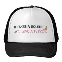 It Takes A Soldier To Love A Princess Mesh Hat