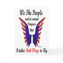 It Takes Both Wings to Fly Greeting Card