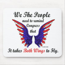It Takes Both Wings to Fly Mouse Pad mousepads by walksalone It Takes Both Wings to Fly Mouse Pad mousepads