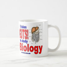 It takes GUTS to study biology Mug