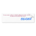 It was a creed, written in to the founding docu... bumper stickers