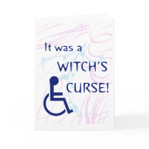 It Was A Witch's Curse: Disability cards
