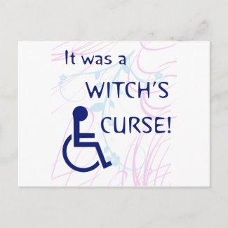 It Was A Witch's Curse: Disability postcard