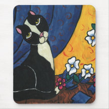 It Wasn't Me - Tuxedo Cat Mouse Pad