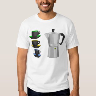 Itailion Espresso Maker Coffe Lovers Design Tshirt