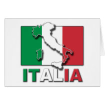 Italia Flag Land Greeting Cards