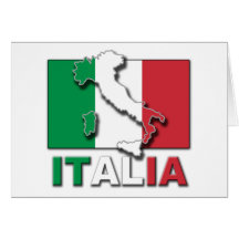 Italia Flag Land Greeting Cards