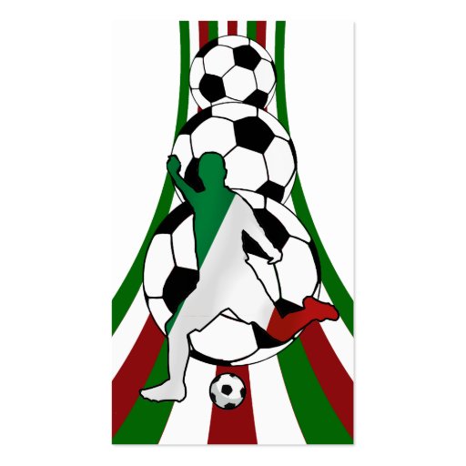 italia, football soccer coach business cards (back side)