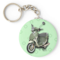 Italia Genuine Buddy International scooter Key Chain