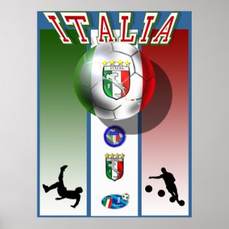 Italia poster artwork for calcio lovers globally print