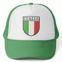 Italia Shield Hat / Italy Flag Cap by heraldics Italia Shield Hat / Italy Flag Cap
