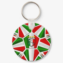 Italia soccer ball Italian flag of Italy panels keychains