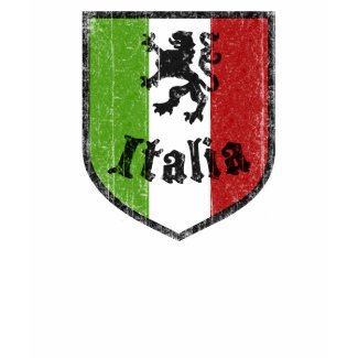 Italia Vintage Crest Yellow Womens T-Shirt shirt