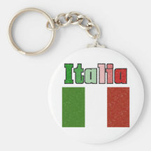 Italia Vintage Flag Keychain