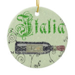 Italia Wine Bottle Ornament Italia Wine Bottle Ornament