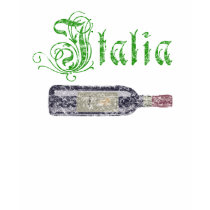 Italia Wine Bottle Womens Vintage Hoodie Shirt