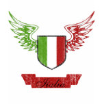 Italia Winged Vintage Flag Tshirt