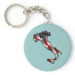 Italian American Flag Key Chain