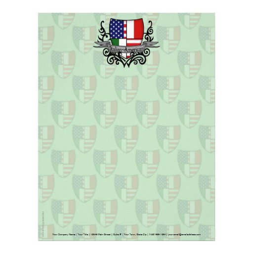 Italy and Sicilia crossed flags Custom Letterhead