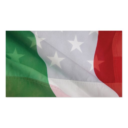Italian and USA flags business card (front side)