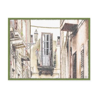 Italian Balcony Postcard postcard