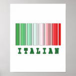italian barcode design poster