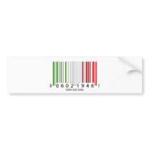 Italian Barcode Flag Bumper Stickers