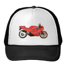 Italian Bike in Red Mesh Hat