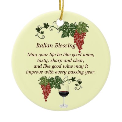 Italian Blessing Christmas Tree Ornaments