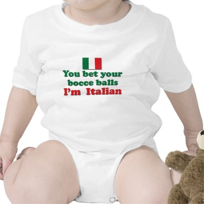 Italian Bocce Balls Baby Bodysuits