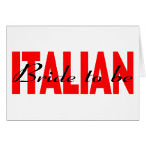 Italian Bride To Be cards