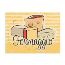 Italian Cheese Recipe Card postcards by pinkinkart Italian Cheese Recipe Card postcards