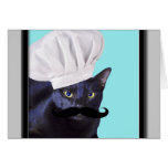 Italian Chef, Black Cat Greeting Cards