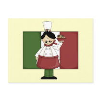Italian Chef - Customizable postcards by countrykitchen Italian Chef - Customizable postcards