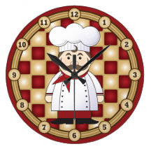Italian Chef Wall Clocks