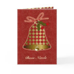 Italian Christmas Card with bell and holly