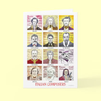 Italian Composers greetings card cards