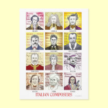 Italian Composers postcard postcards