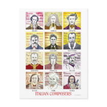 Italian Composers postcard