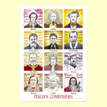 Italian Composers poster posters