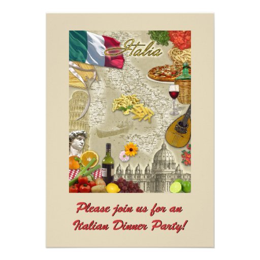 Italian Dinner Party Announcement