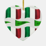 Italian Flag and Motto Christmas Tree Ornaments