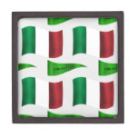 Italian Flag and Motto Premium Keepsake Boxes