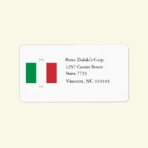 Italian Flag  Avery Address Label