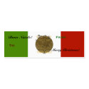 Italian flag Buon Natale Christmas Gift Tag business cards