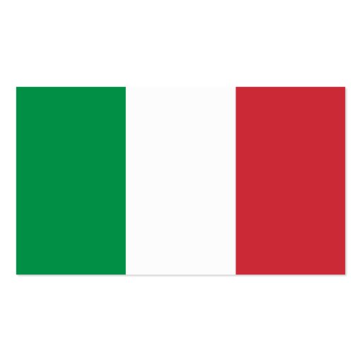Italian Flag Business Card (back side)