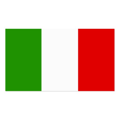 Italian Flag Business Cards (back side)