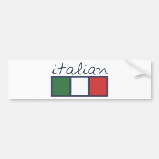 Italian Flag Colors! Bumper Sticker 